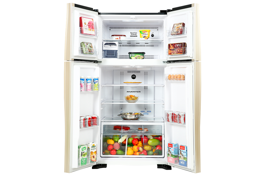 Tủ lạnh Hitachi Inverter 509 lít Multi Door R-FW650PGV8 GBK