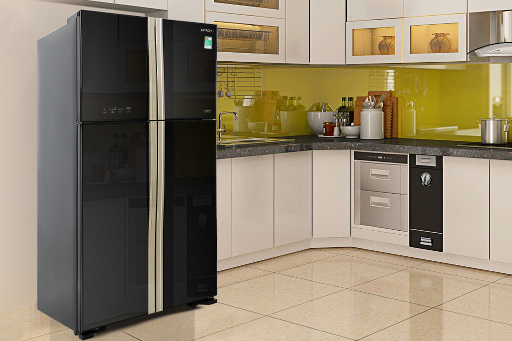 Tủ lạnh Hitachi Inverter 509 lít Multi Door R-FW650PGV8 GBK