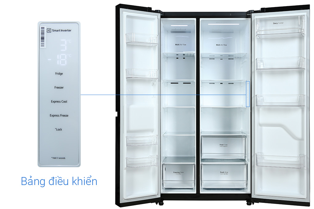 Tủ lạnh LG Inverter 649 lít Side By Side GR-B257WB